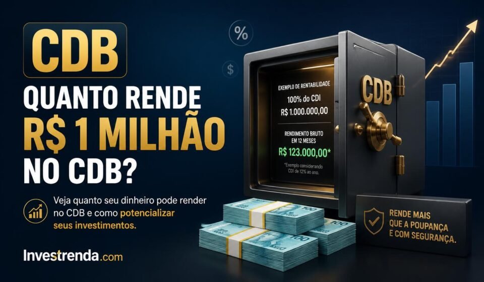Quanto rende R$ 1 milhão no CDB? Veja uma simulação
