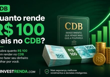 Quanto rende R$ 100 no CDB Veja a simulação