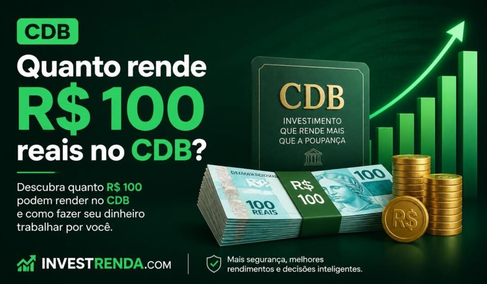 Quanto rende R$ 100 no CDB Veja a simulação