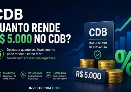 Quanto rende R$ 5.000 no CDB Descubra quanto pode render