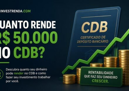 Quanto rende R$ 50.000 no CDB? Veja uma simulação