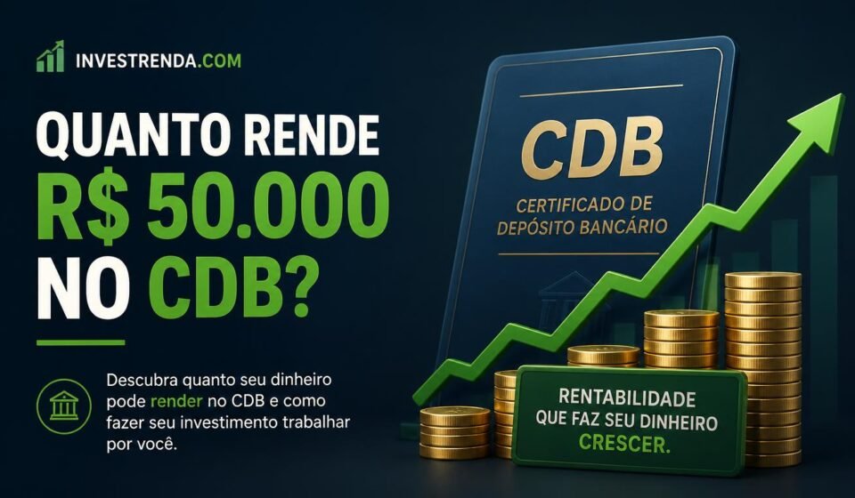 Quanto rende R$ 50.000 no CDB? Veja uma simulação