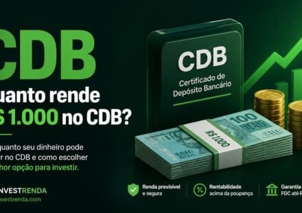 quanto rende R$ 1.000 no CDB